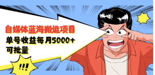 自媒體藍(lán)海搬運(yùn)項(xiàng)目課程-資源網(wǎng)站