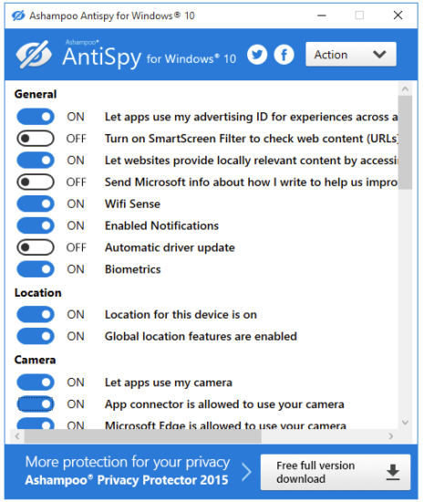 針對(duì)Windows10-v1.0.6的反間諜系統(tǒng)功能禁用工具