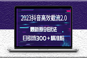 獨(dú)家抖音截流玩法_日引300+創(chuàng)業(yè)粉（價(jià)值1280）-資源網(wǎng)站