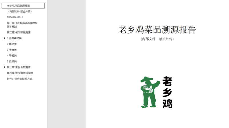 老鄉雞菜品全溯源_附詳盡菜譜制作_20萬字開源詳解-資源網站
