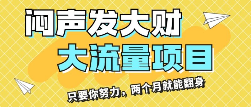 暴利項目：駕馭大流量_月入三萬-資源網站