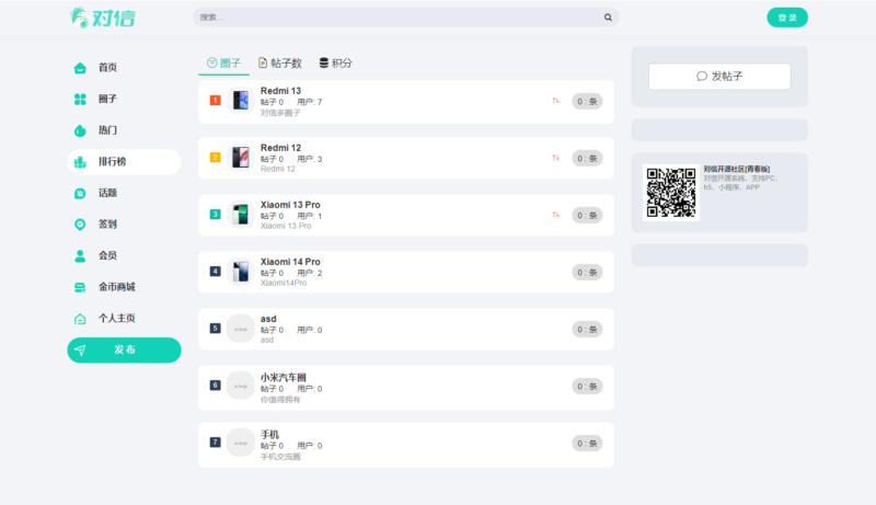 全面開(kāi)源的信開(kāi)源圈子系統(tǒng)：多端支持與免費(fèi)商用-資源網(wǎng)站