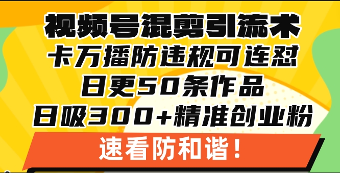 圖片[1]-視頻號混剪引流技巧_助力粉絲暴增17000_操作簡單-資源網站