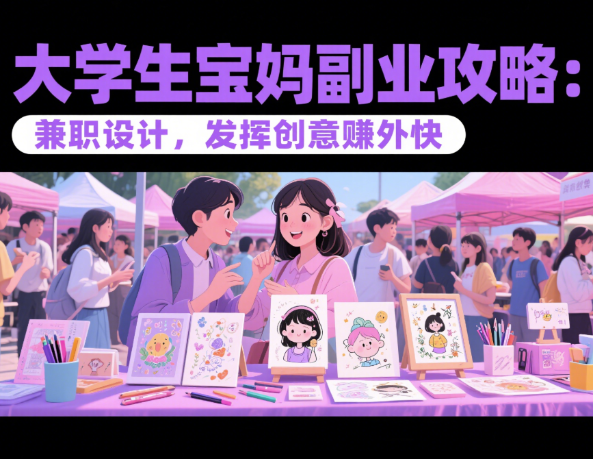 大學生寶媽副業攻略：兼職設計，發揮創意賺外快-資源網站
