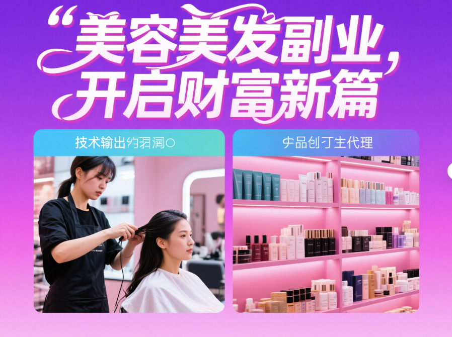 圖片[1]-美容美發行業副業賺錢機會：技術輸出與產品代理-資源網站
