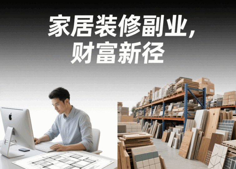 家居裝修領域副業賺錢途徑：設計與材料代理-資源網站