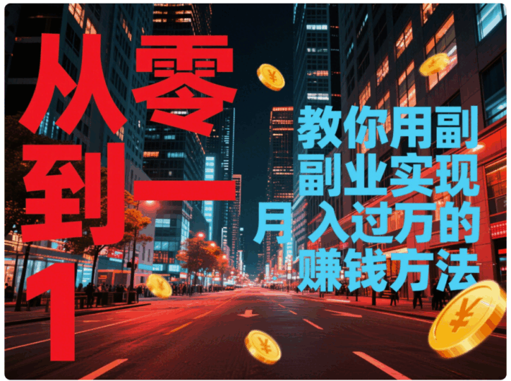 從零到一，教你用副業實現月入過萬的賺錢方法-資源網站