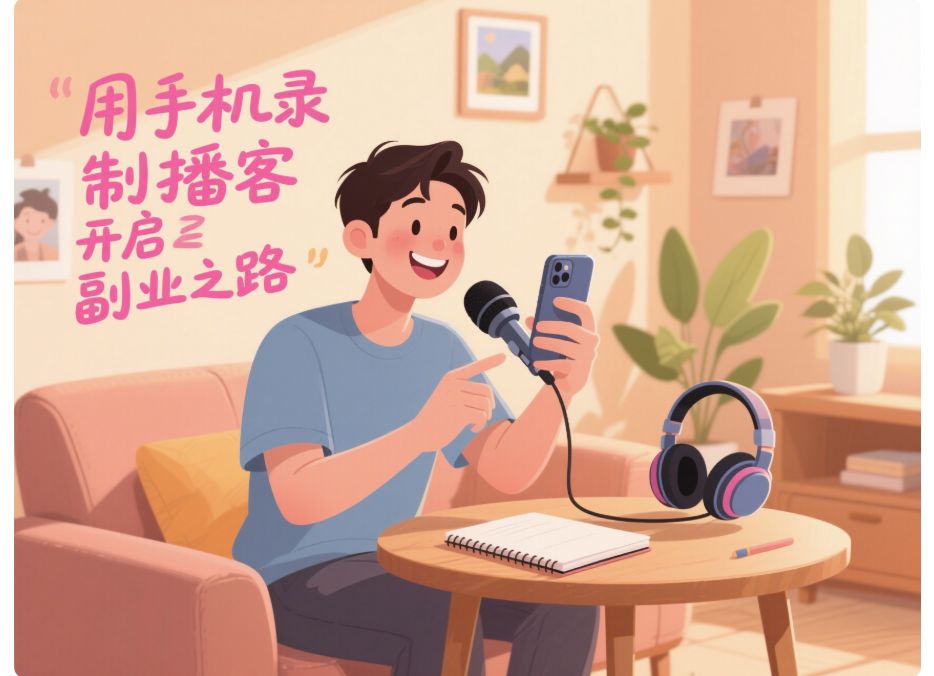 圖片[1]-音頻內(nèi)容創(chuàng)作，用手機錄制播客開啟副業(yè)之路