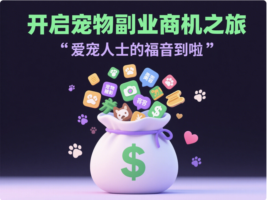 寵物經(jīng)濟(jì)下的副業(yè)商機(jī)，愛寵人士福音
