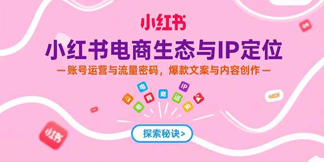 小紅書(shū)電商生態(tài)全解析：如何精準(zhǔn)定位IP_爆款文案與內(nèi)容創(chuàng)作的流量密碼-資源網(wǎng)站