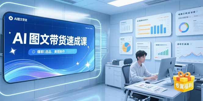 AI圖文帶貨實(shí)戰(zhàn)秘籍：養(yǎng)號(hào)引流技巧_爆款選品策略與美圖制作全流程_快速提升銷量-資源網(wǎng)站