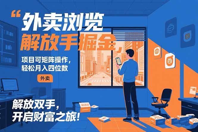 外賣瀏覽掘金新手必看_實(shí)現(xiàn)日入500+_矩陣操作秘籍大公開(kāi)