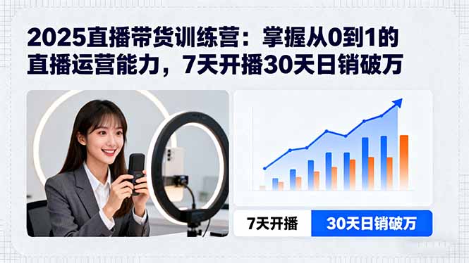 從0到1《直播帶貨流量訓練營》直播運營全技能-資源網站