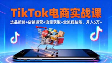 TikTok跨境電商全流程搭建指南-7天學(xué)會(huì)變現(xiàn)-資源網(wǎng)站