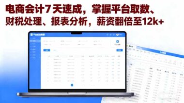 實(shí)操為王-電商會(huì)計(jì)速成課-帶你玩轉(zhuǎn)電商財(cái)務(wù)-資源網(wǎng)站