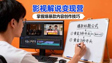 影視解說(shuō)爆款課：賬號(hào)搭建+內(nèi)容創(chuàng)作一網(wǎng)打盡