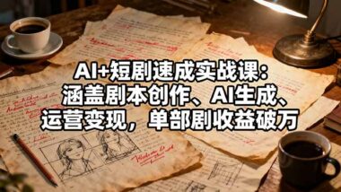 AI助力短劇：從劇本創作到多元變現的實戰秘籍