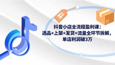 抖店運營全攻略:從0到1-手把手教你打造爆款店鋪
